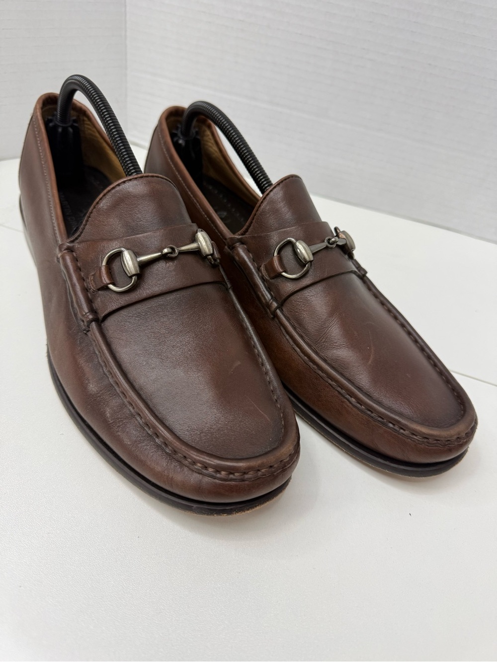 Martin Dingman Brown Leather Horsebit Loafers size 10.5